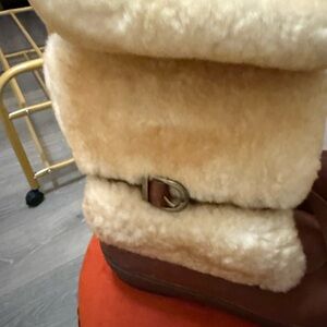UGG Tan and Cream Winter Boots